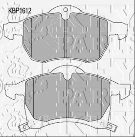 KEY PARTS kbp1612 -  Комплект тормозных колодок, дисковый тормоз